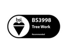 BS3998 Tree Work Recommended logo in black and white