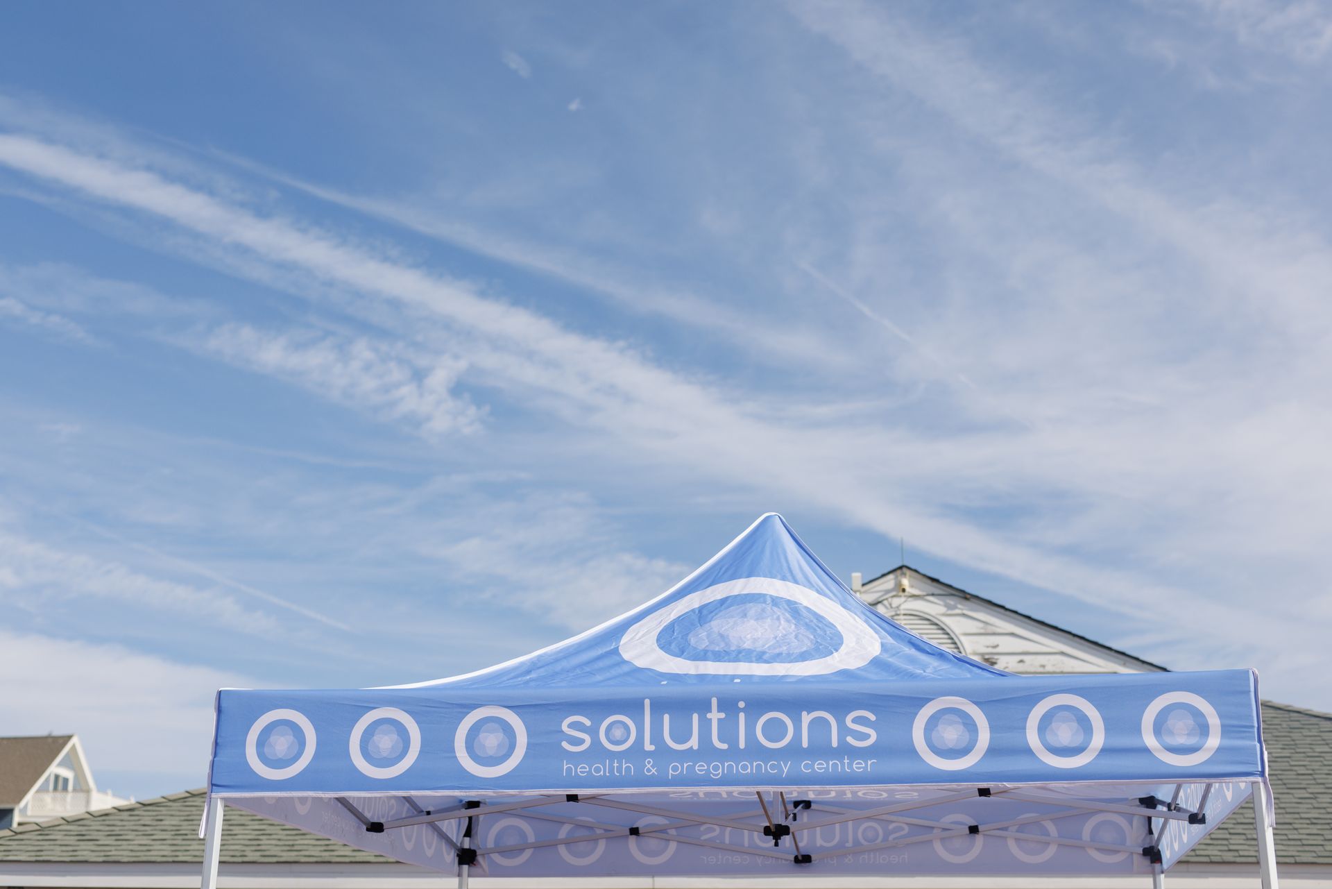 Blue tent with