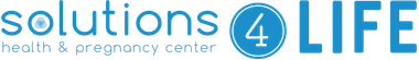 The logo for solutions 4 life health and pregnancy center