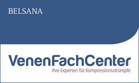 Ein blau-weißes Logo für ein Unternehmen namens venfachcenter