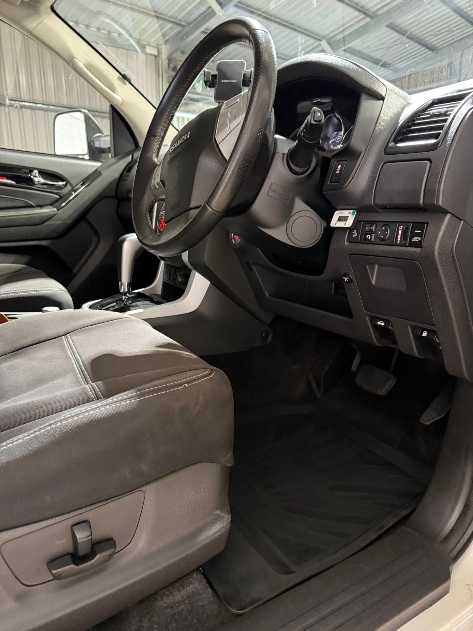 Car Interior with Black Leather Driver’s Seat — Beclean Auto Detailing in Mareeba, QLD
