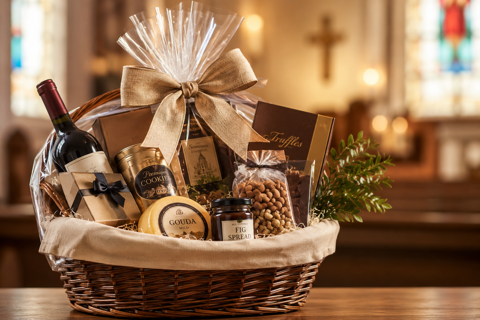001 - Wine & Charcuterie Gift Basket
