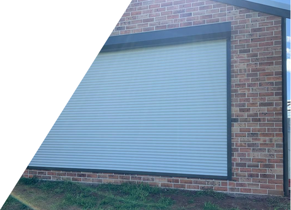 A window with a roller shutter on it