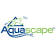 AquaScape logo in blue and green with a stylized leaf and water droplet icon