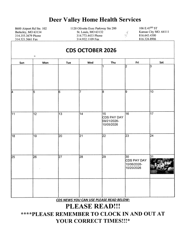 October CDS 2026.