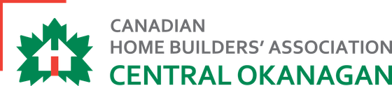 Canadian Home Builders’ Association Central Okanagan logo with green maple leaf and house icon