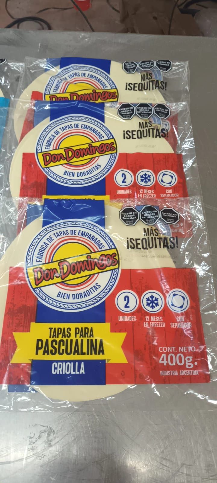 Paquetes de tortillas de la marca 