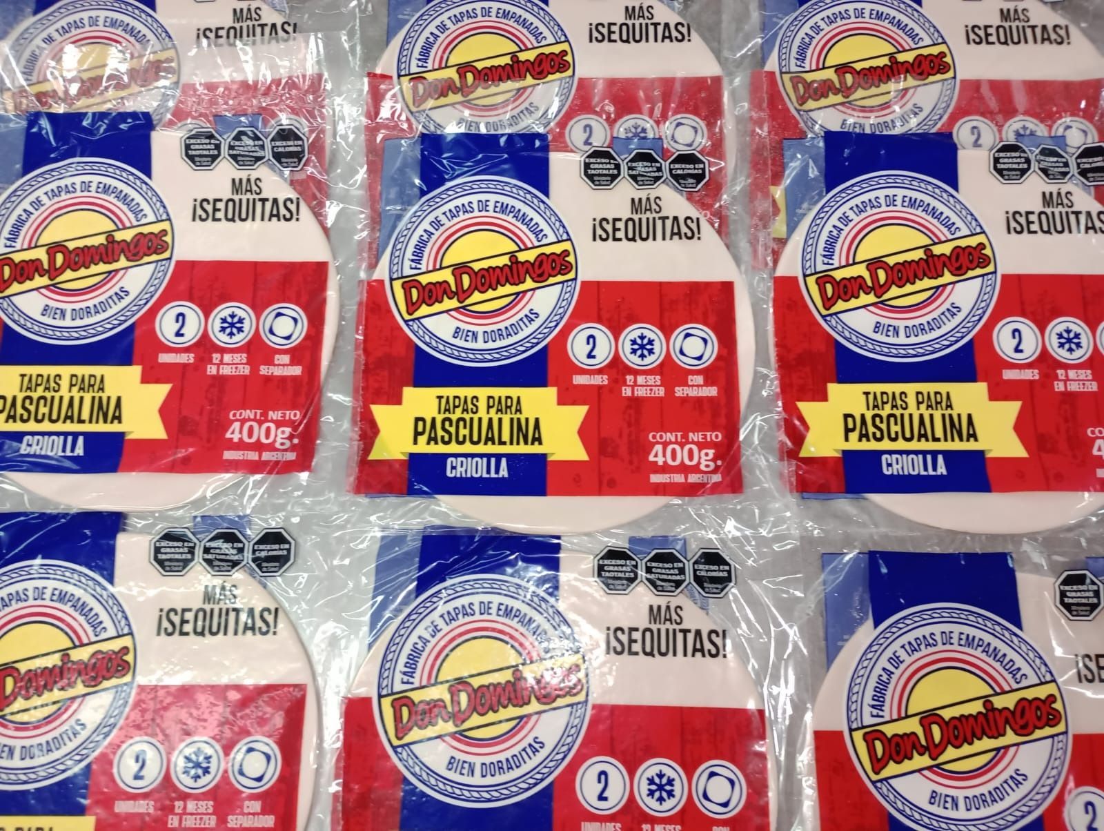 Tortillas empaquetadas con la etiqueta 