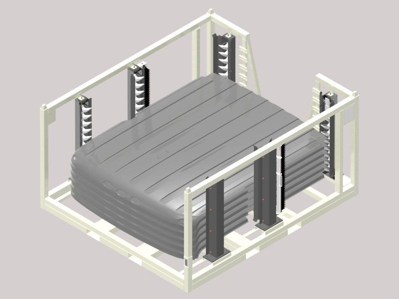 Custom roof shipping rack
