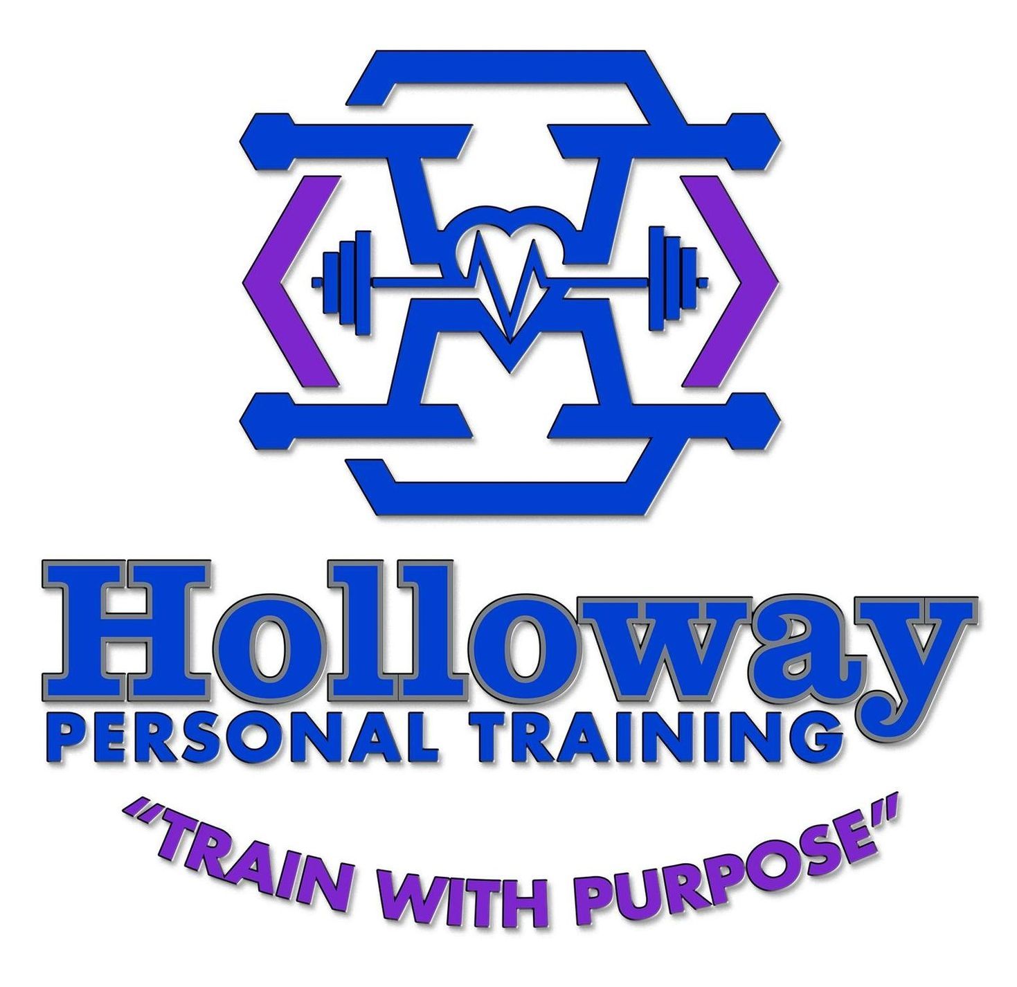 Logo for Holloway Personal Training featuring a stylized blue and purple emblem and text.