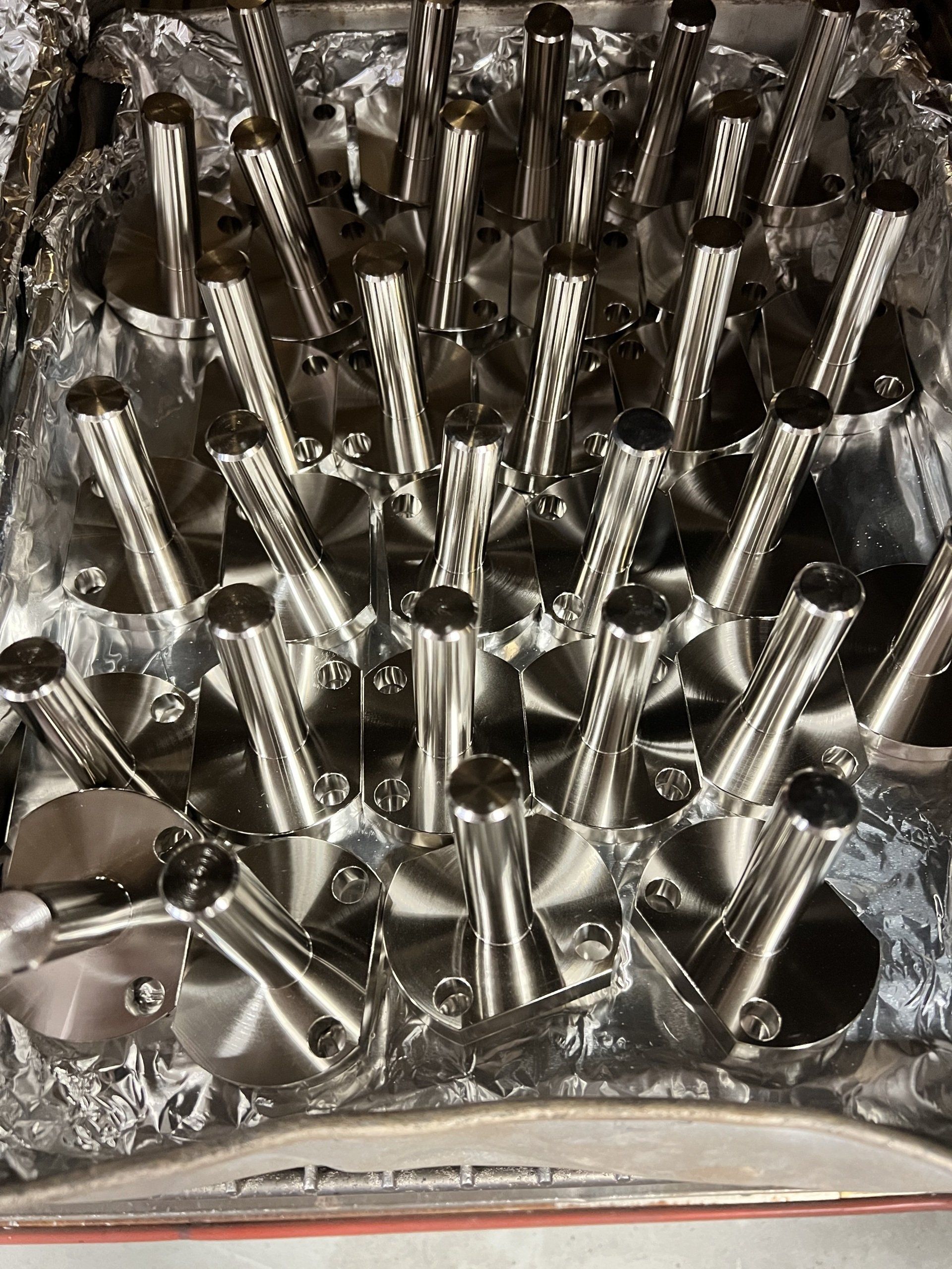 Bright nickel-plated steel by Seminole Metal Finishing.