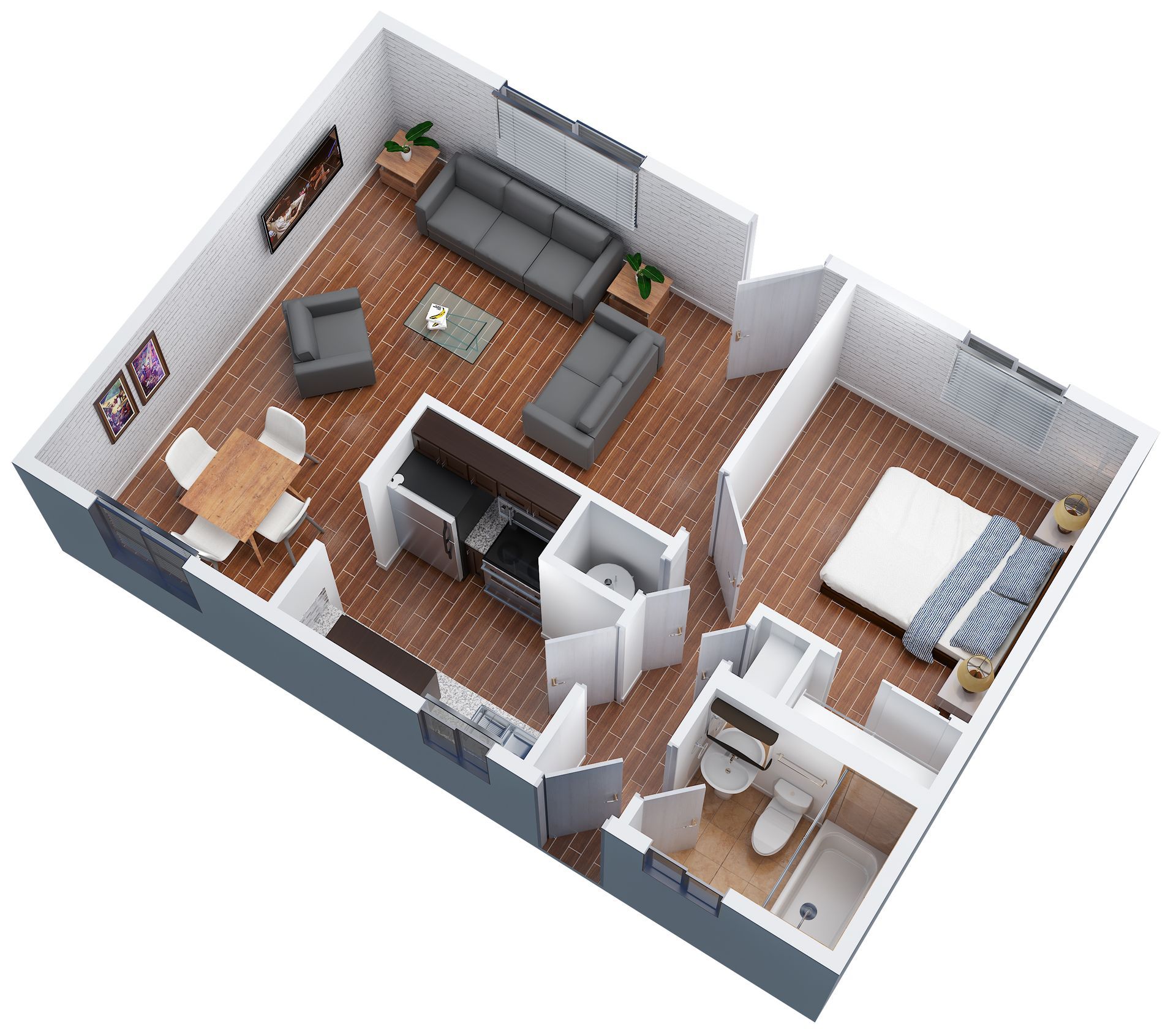 Apartment 3D Floorplan Rendering