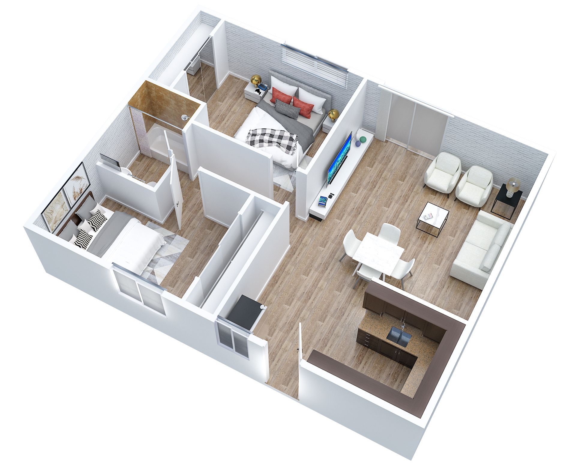 Apartment 3D Floorplan Rendering