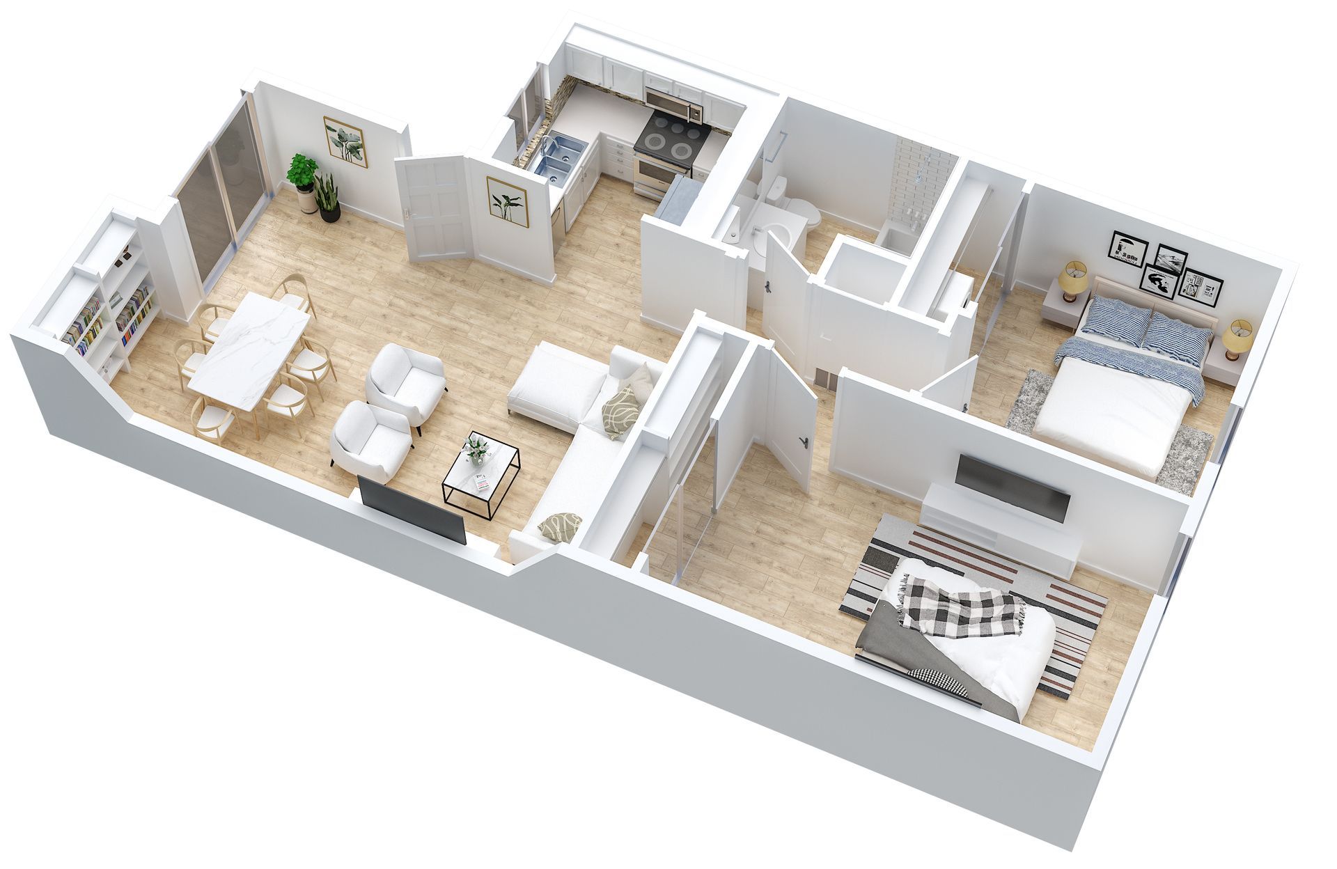 Apartment 3D Floorplan Rendering
