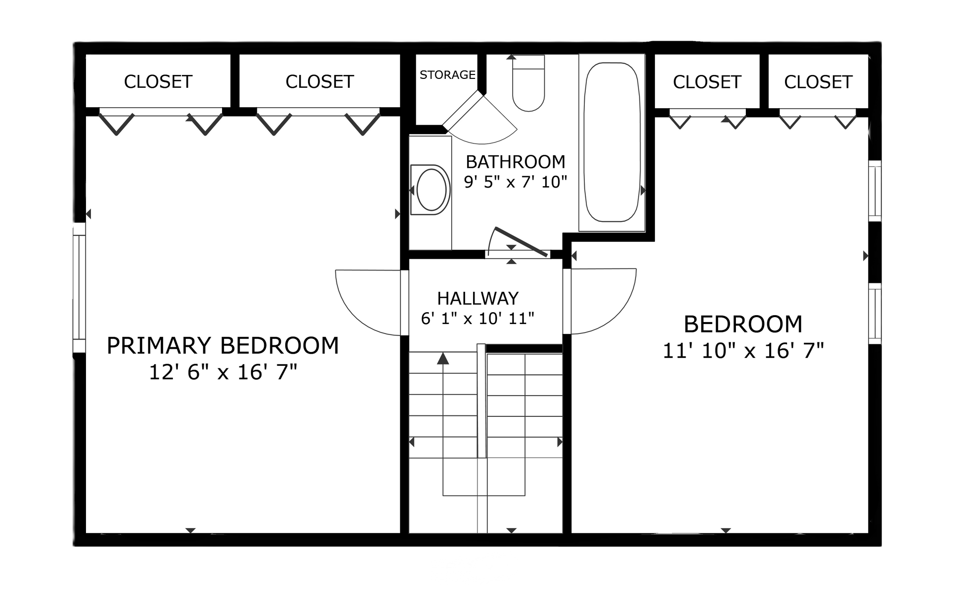 mojave apartment black and white floor plan with room dimensions 