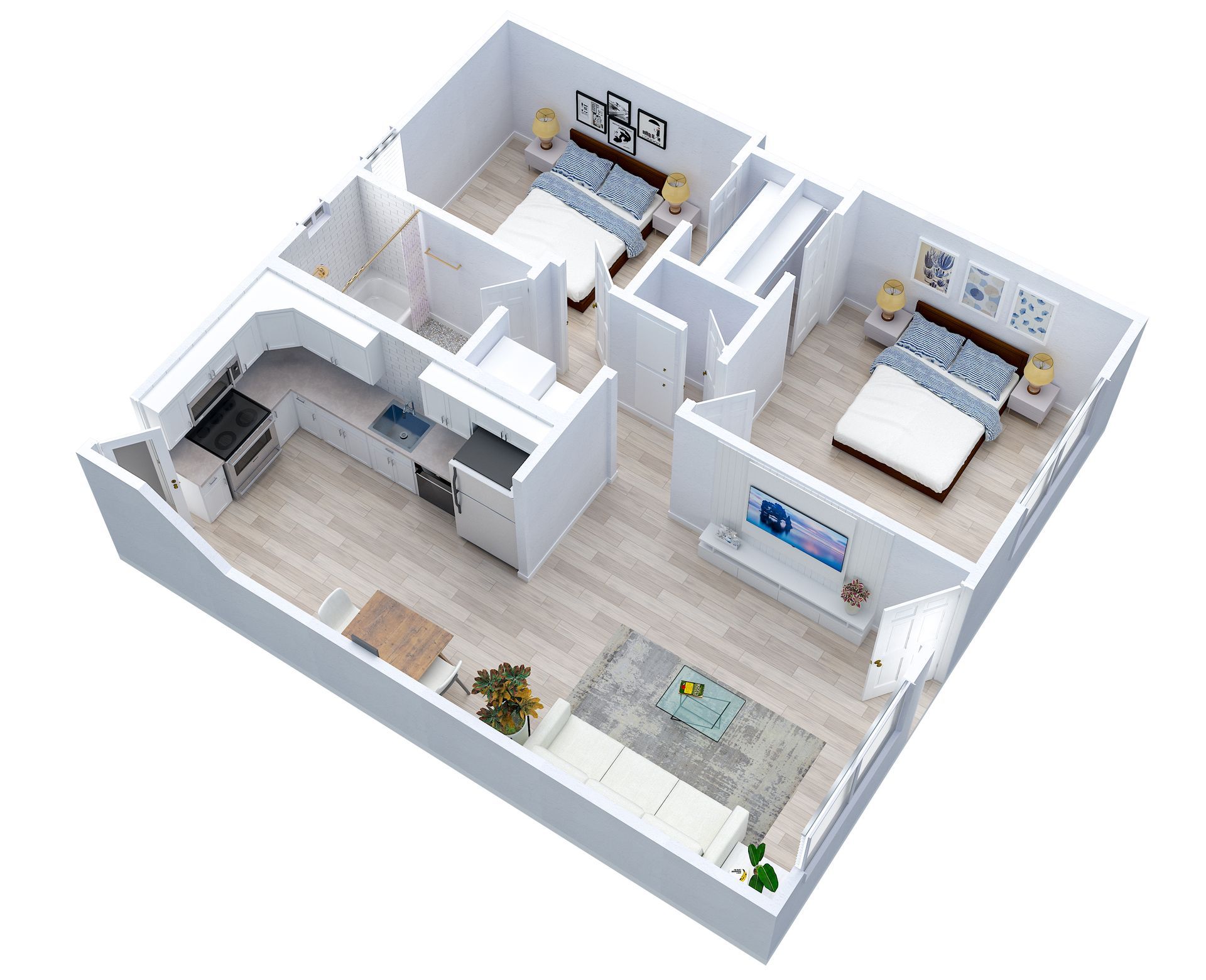 Apartment 3D Floorplan Rendering