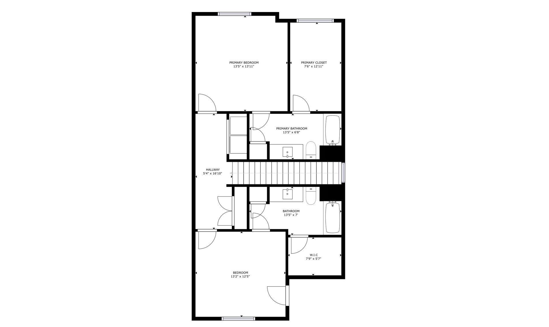 apartment black and white floor plan with room dimensions 