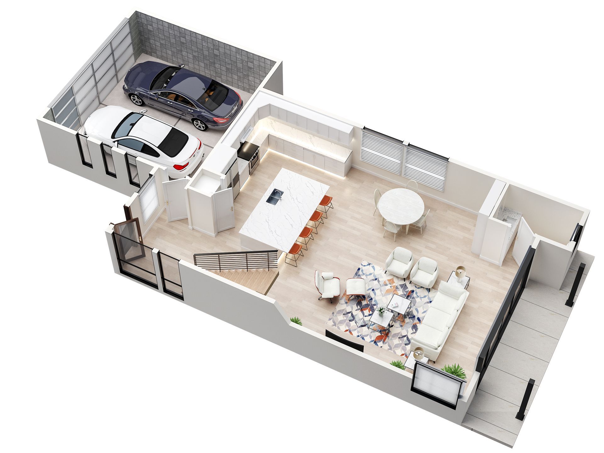Apartment 3D Floorplan Rendering