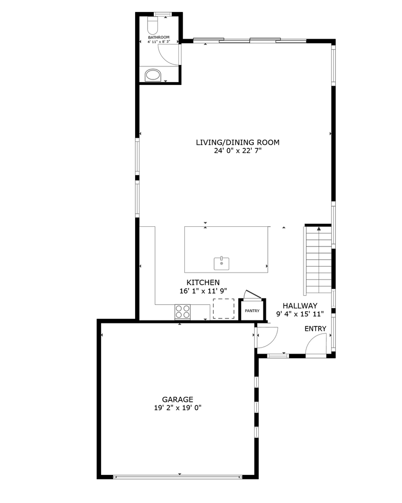 2011 turney apartment black and white floor plan with room dimensions 