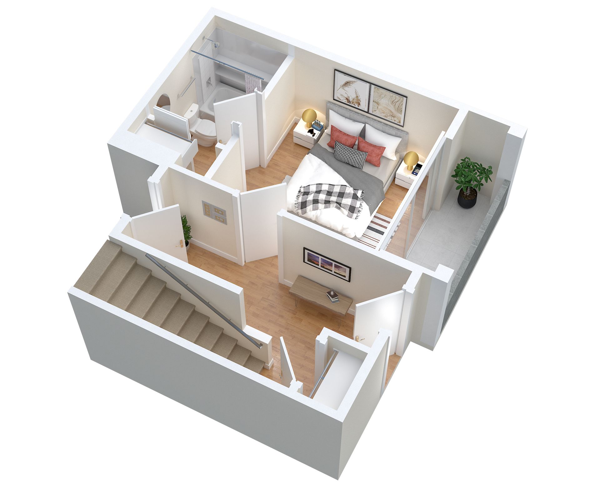 Apartment 3D Floorplan Rendering