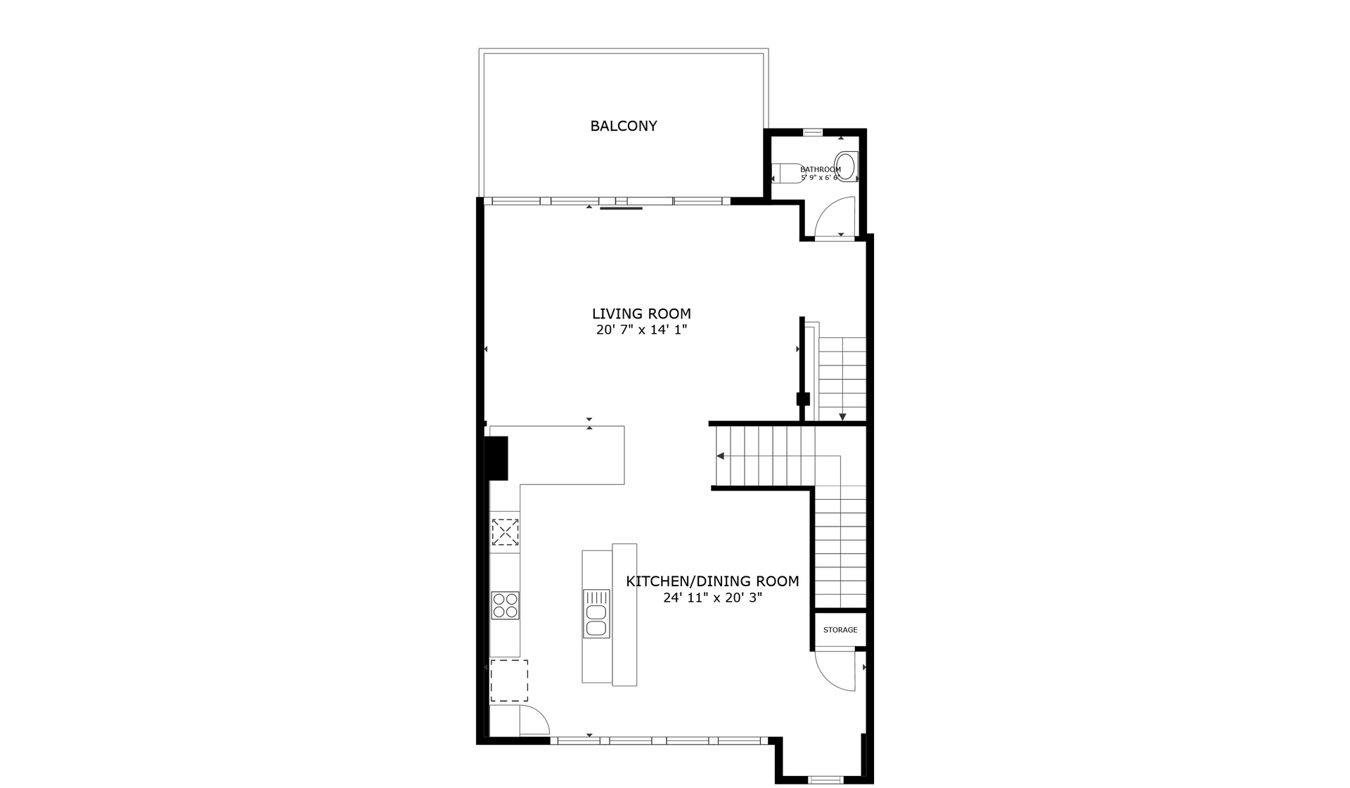 Apartment 3D Floorplan Rendering