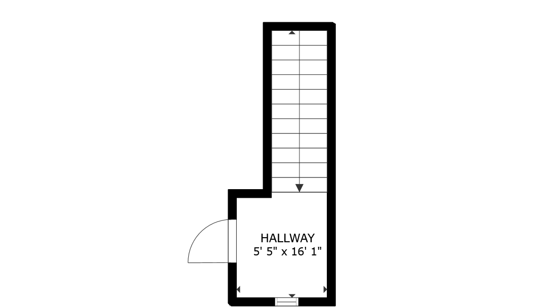 apartment black and white floor plan with room dimensions 