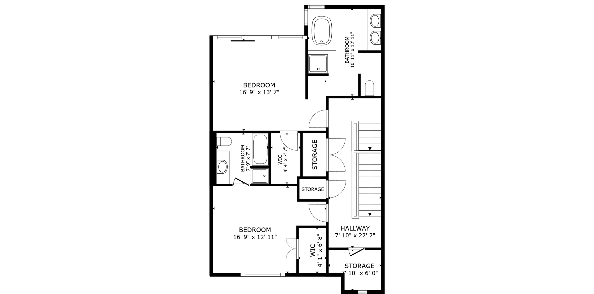 apartment black and white floor plan with room dimensions 