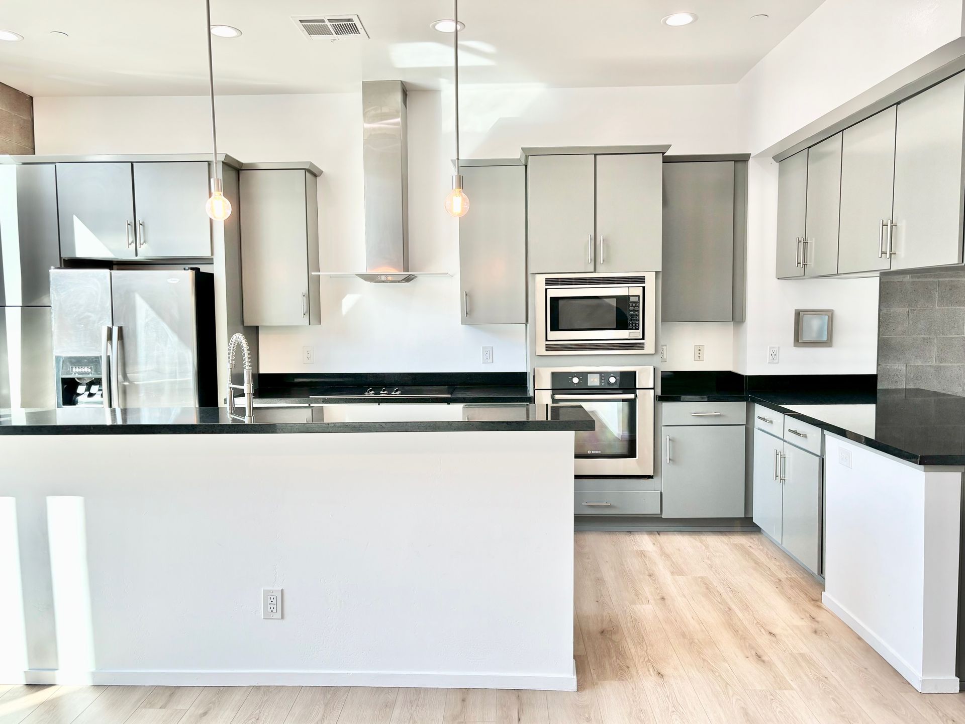 modern upgraded apartment kitchen