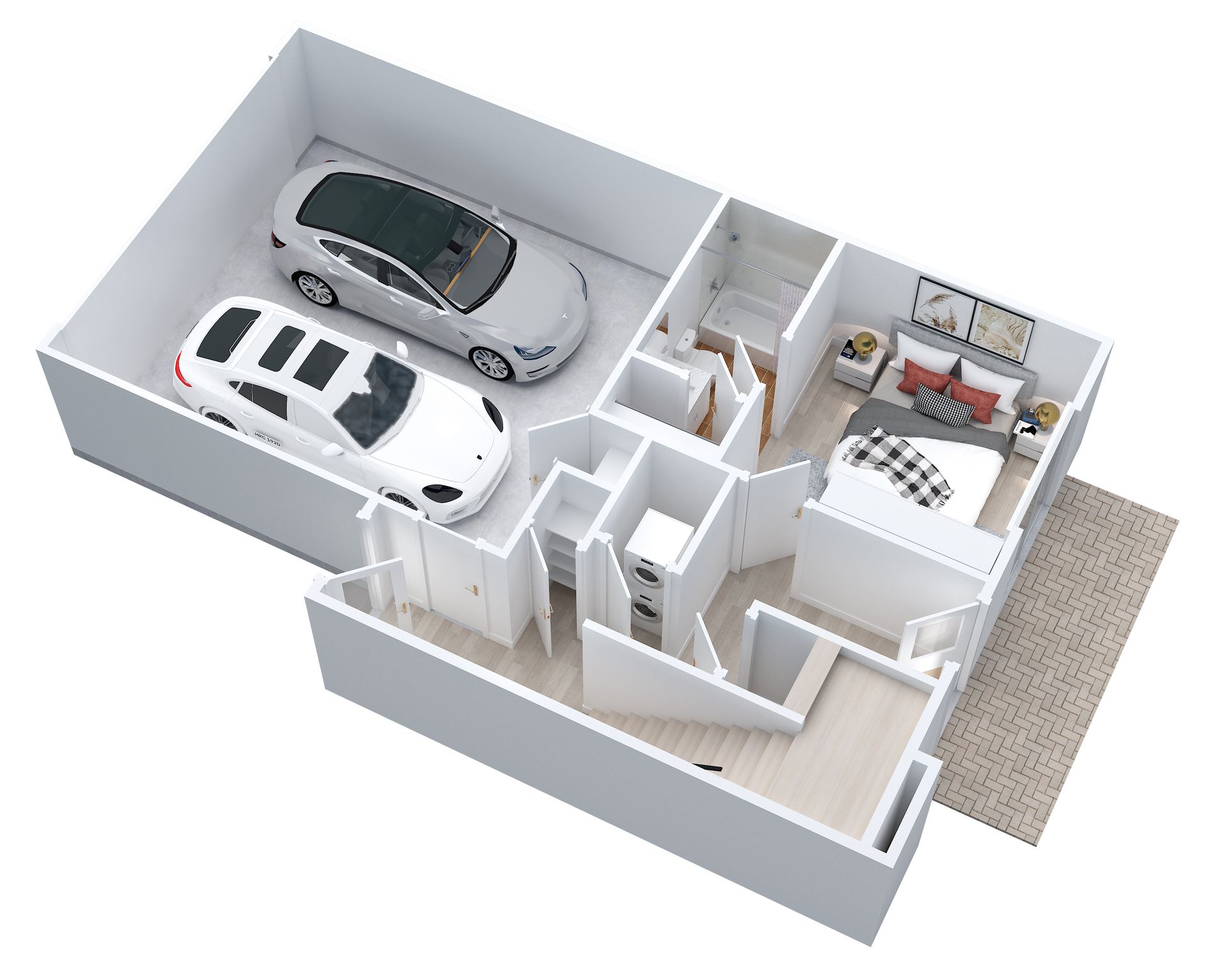 Apartment 3D Floorplan Rendering
