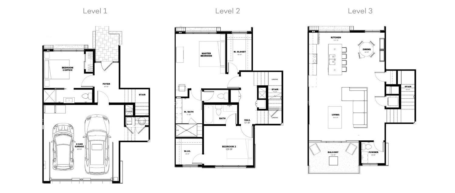 mz scottsdale apartment black and white floor plan with room dimensions