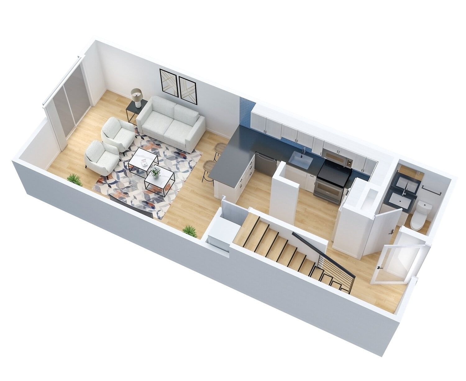 Apartment 3D Floorplan Rendering