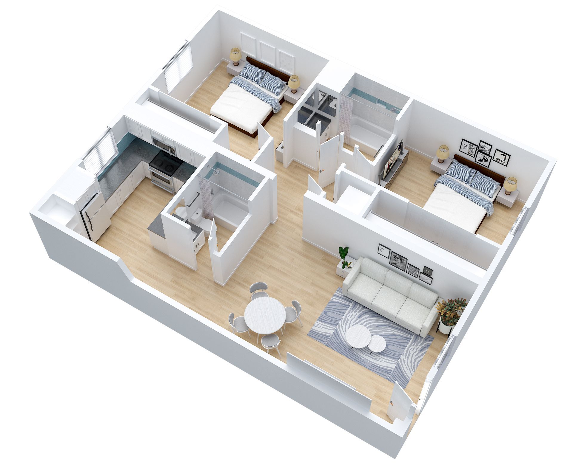 Apartment 3D Floorplan Rendering