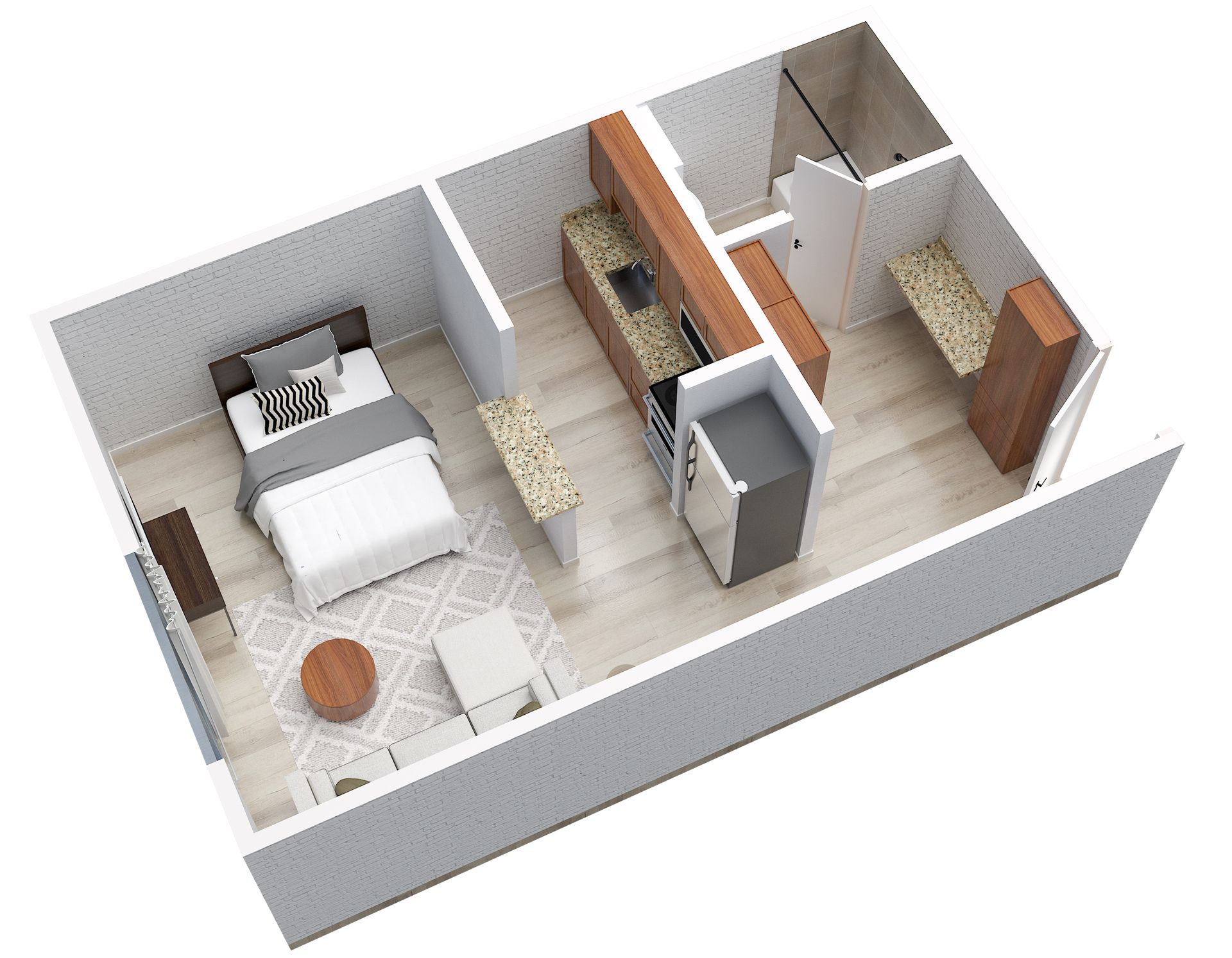 Apartment 3D Floorplan Rendering
