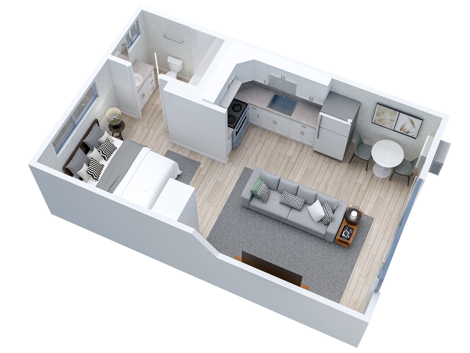 Apartment 3D Floorplan Rendering