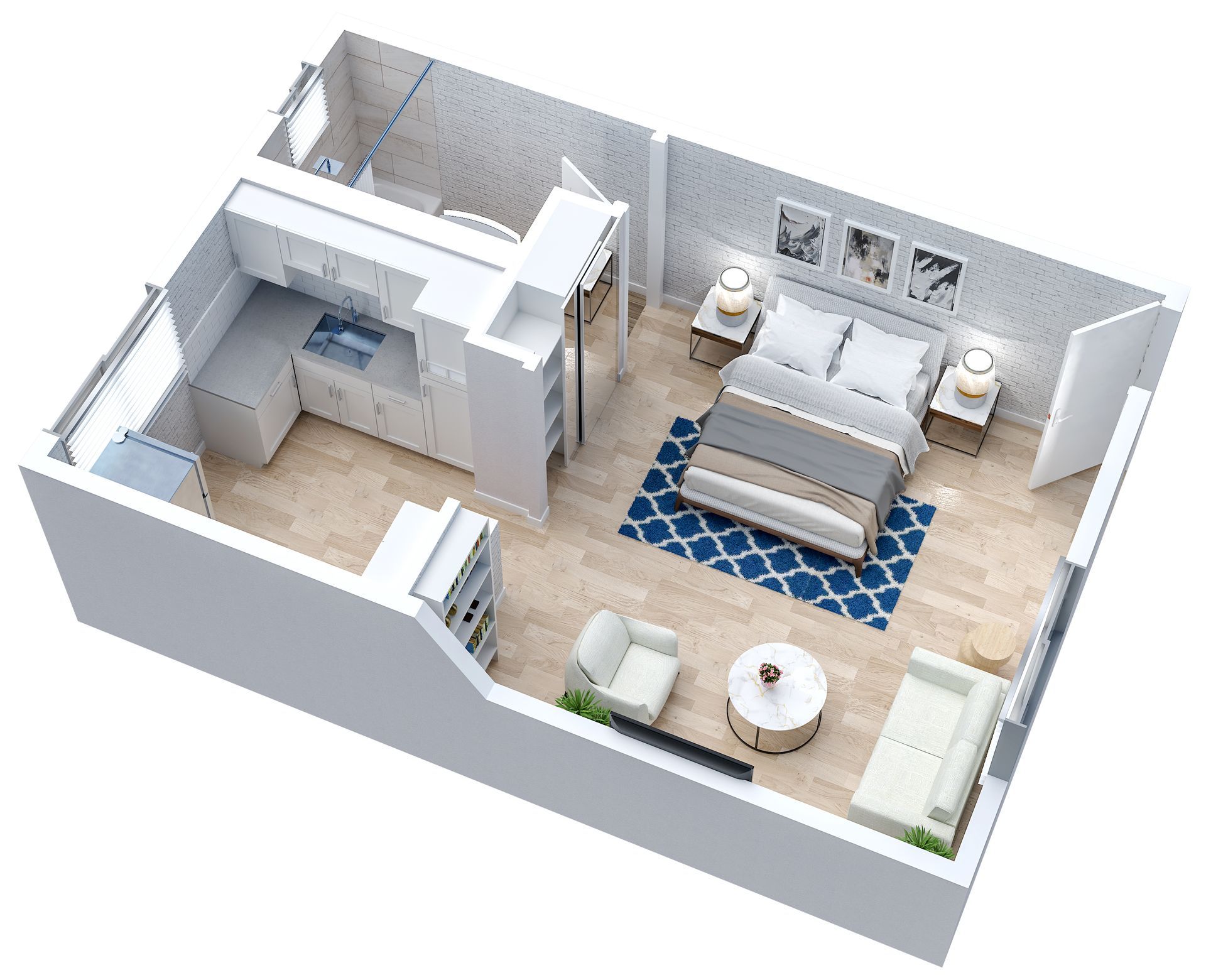 Apartment 3D Floorplan Rendering