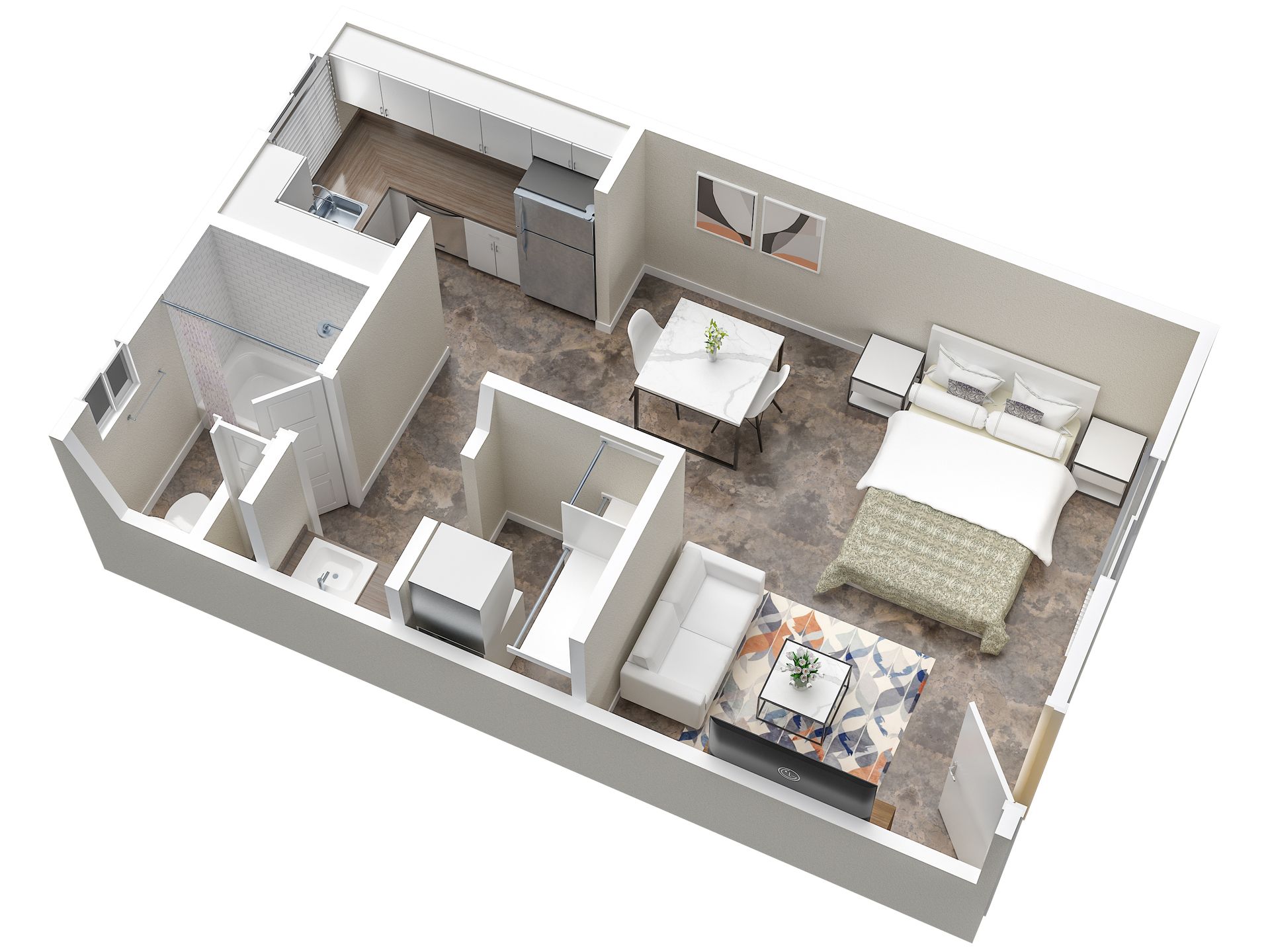Apartment 3D Floorplan Rendering