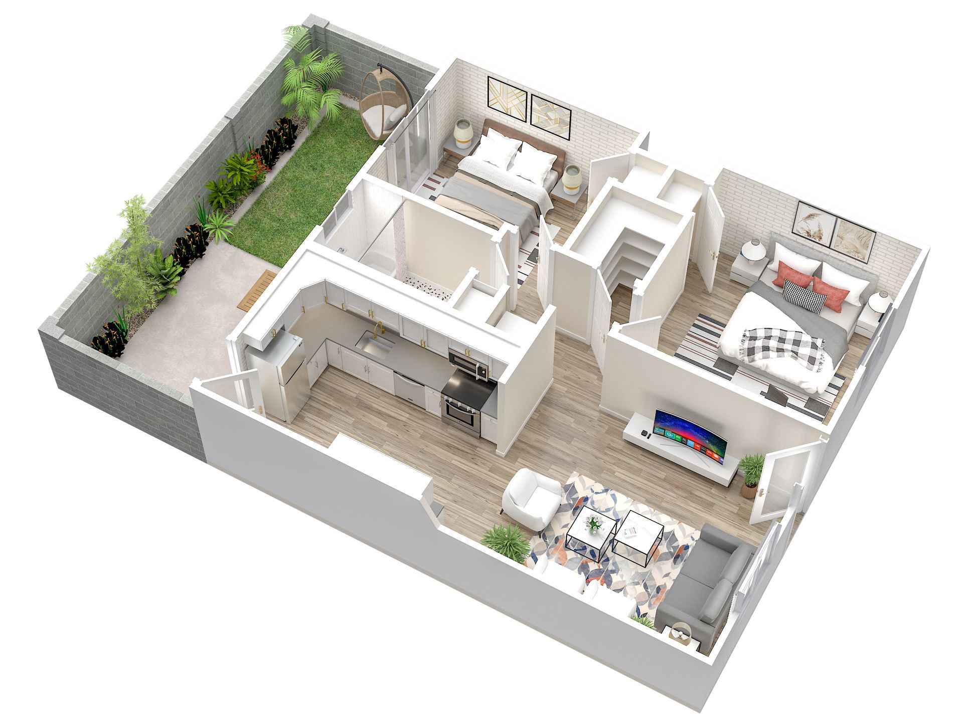 Apartment 3D Floorplan Rendering