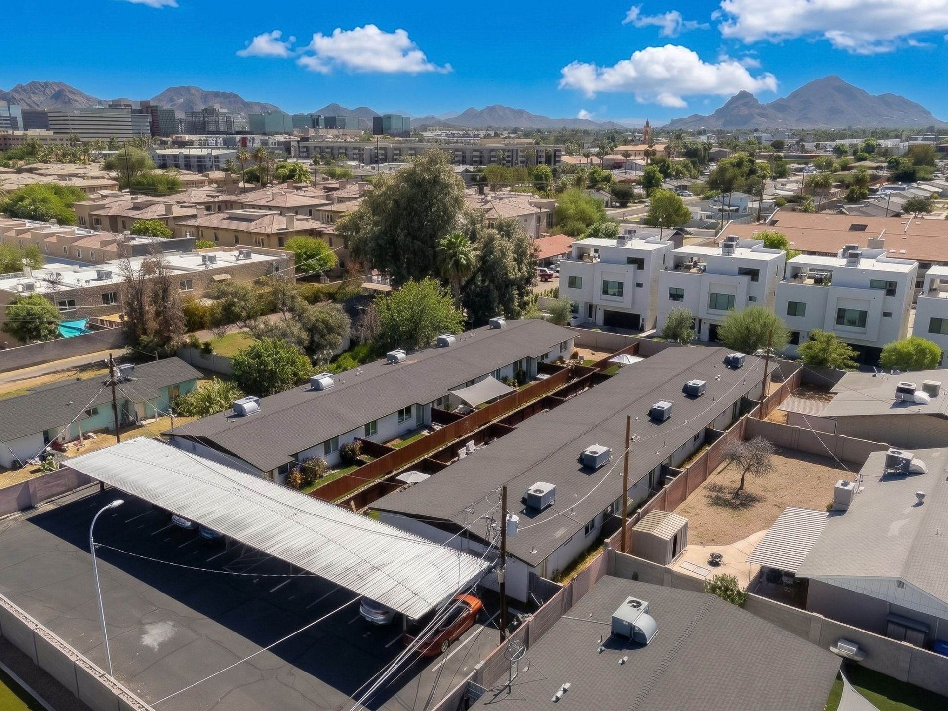Aerial community view at Turney Villas.