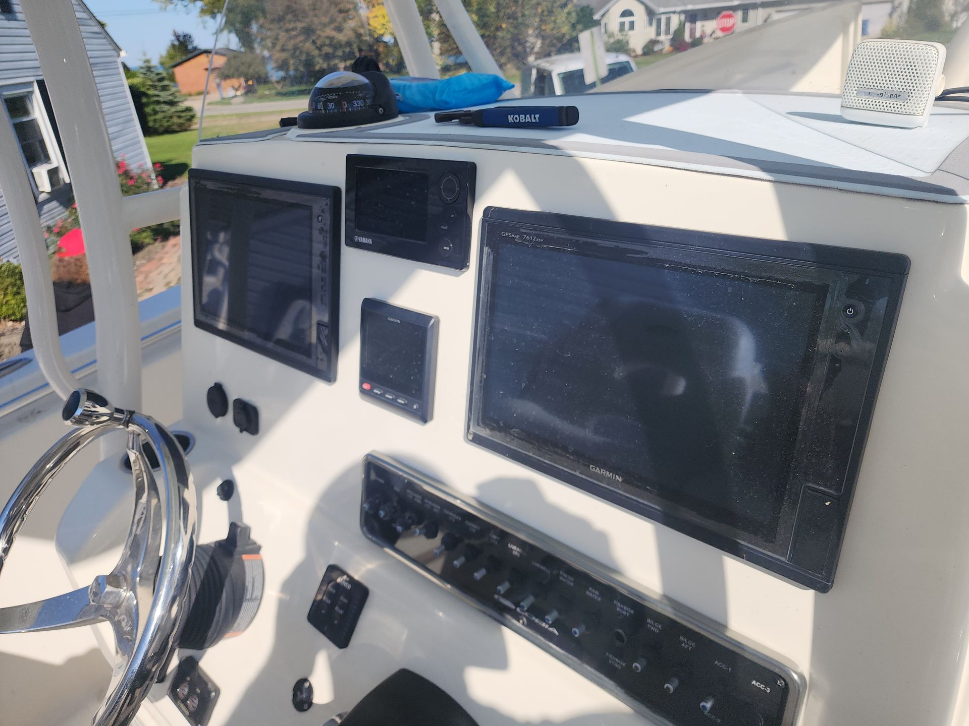 Before reverse mount display installed by Mobile Marine Electronics LLC