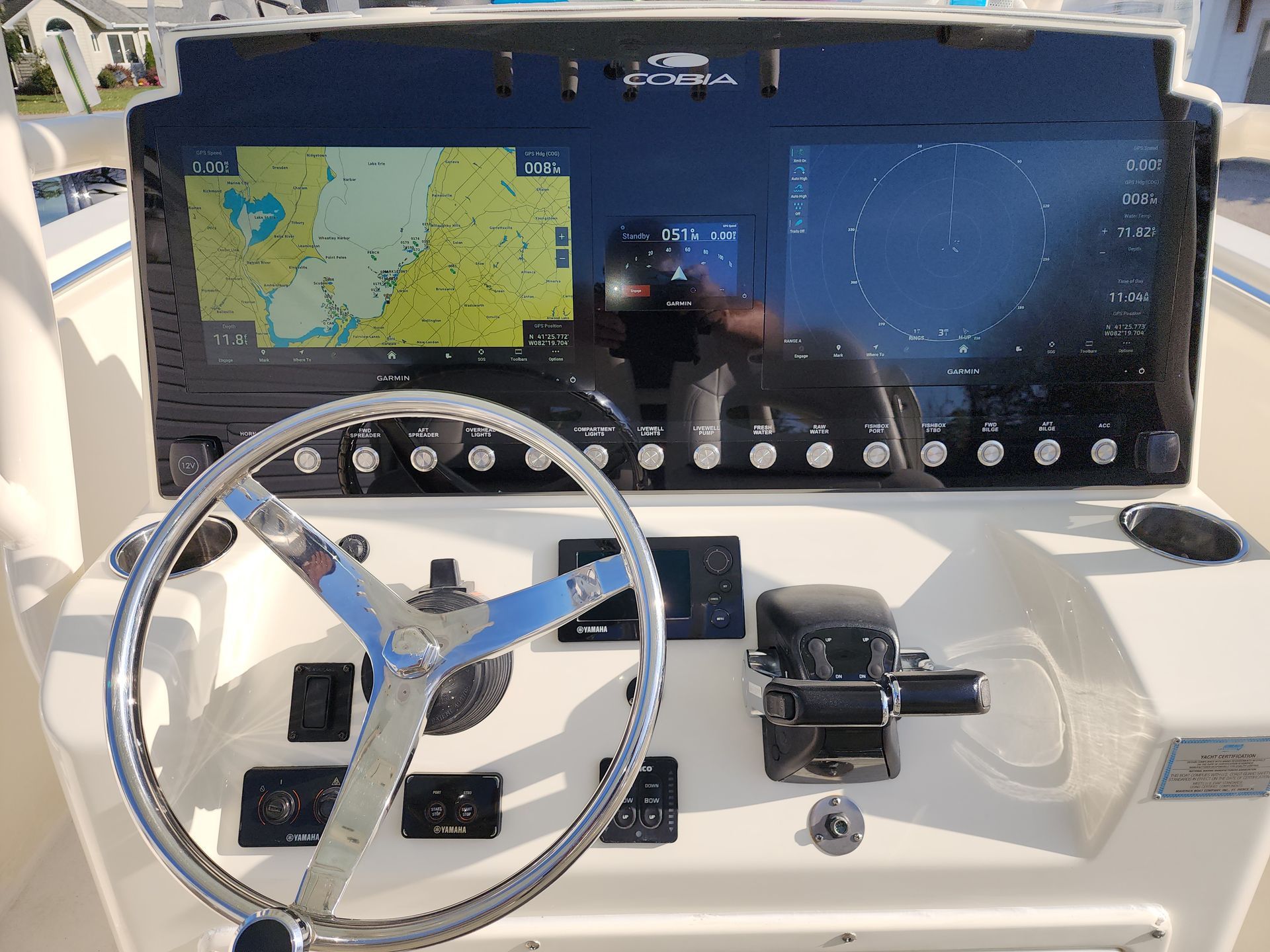 After Image 2 of reverse mount display installed by Mobile Marine Electronics LLC