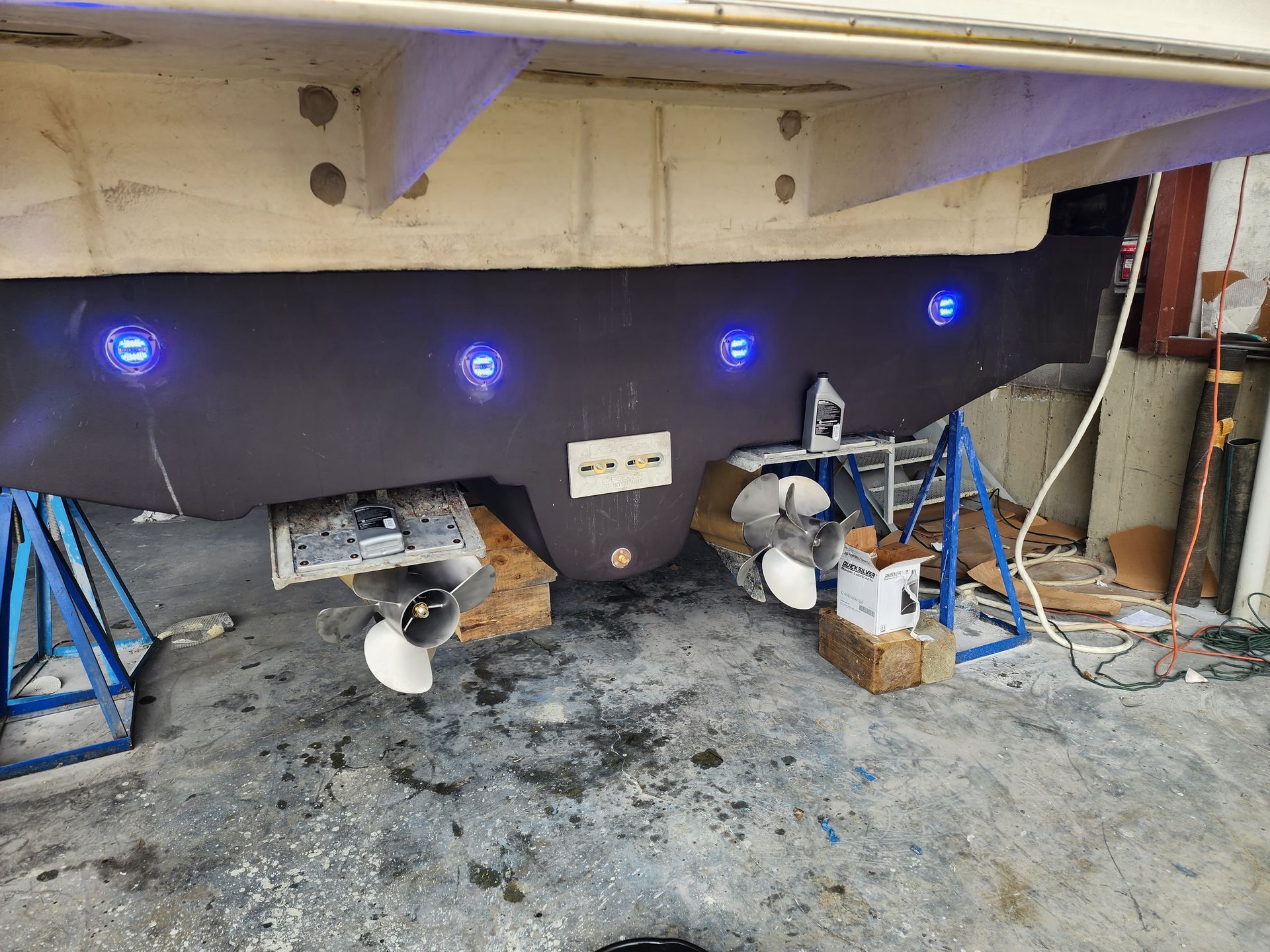 Under water lighting installation by Mobile Marine Electronics, LLC in Port Clinton, Ohio