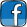Facebook logo icon on blue square background