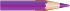 Purple pencil tip on a white background