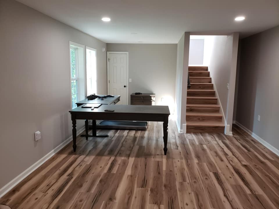 A basement refinished by A Modern Touch
