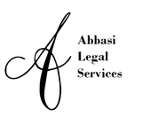 Abbasi Legal Services logo with stylized black monogram and text on white background