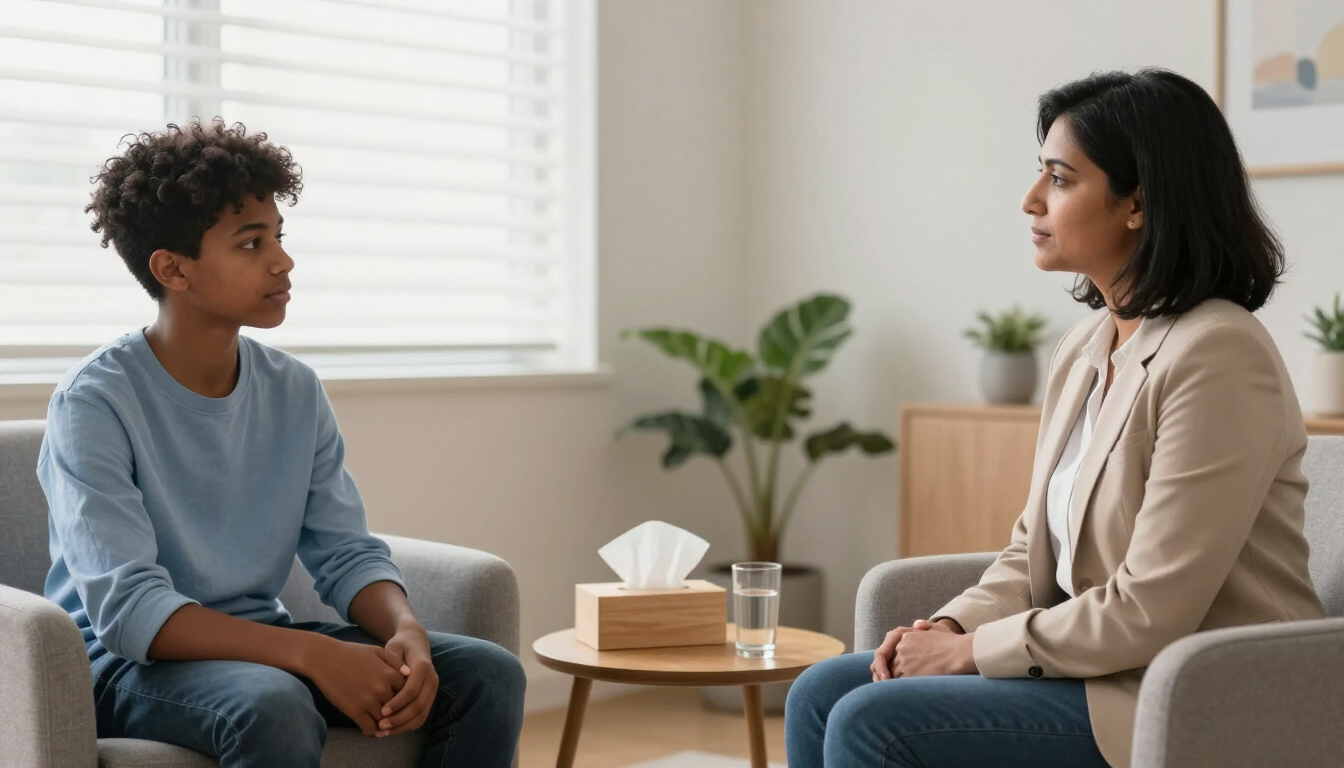 Mental health support session for teens and adults