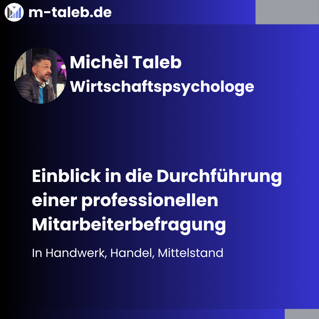 Wirtschaftspsychologie, Mitarbeiterbefragung Handwerk Handel Mitellstand