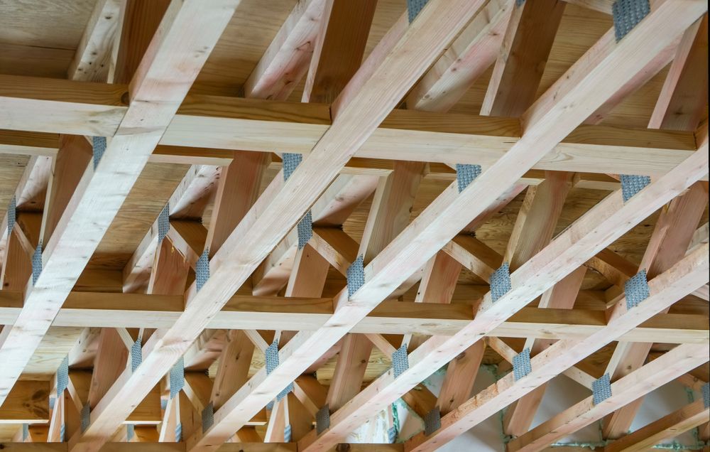 A new home build of ceiling with wooden planks — Byron Bay Carpentry and Construction In Suffolk Park, NSW
