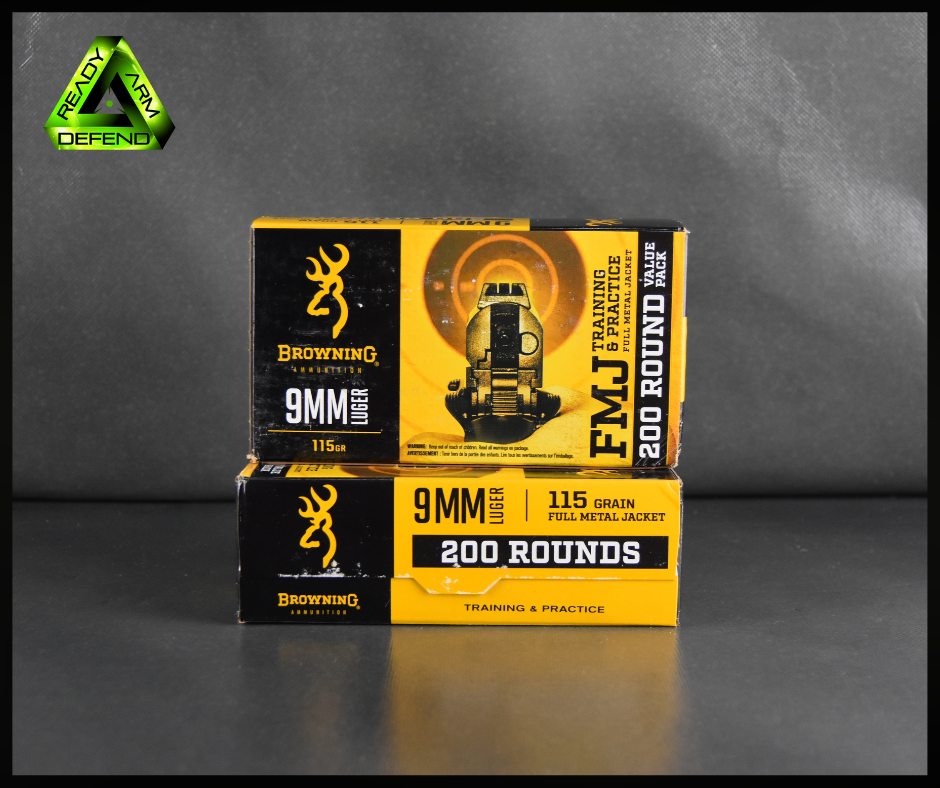 Ready Arm Defend, Bowning, 9MM FMJ Range Pack