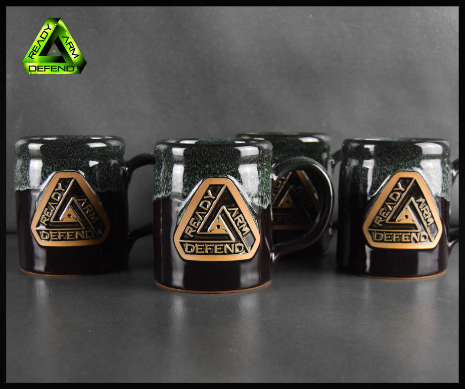 Ready Arm Defend, Logo Mug Green